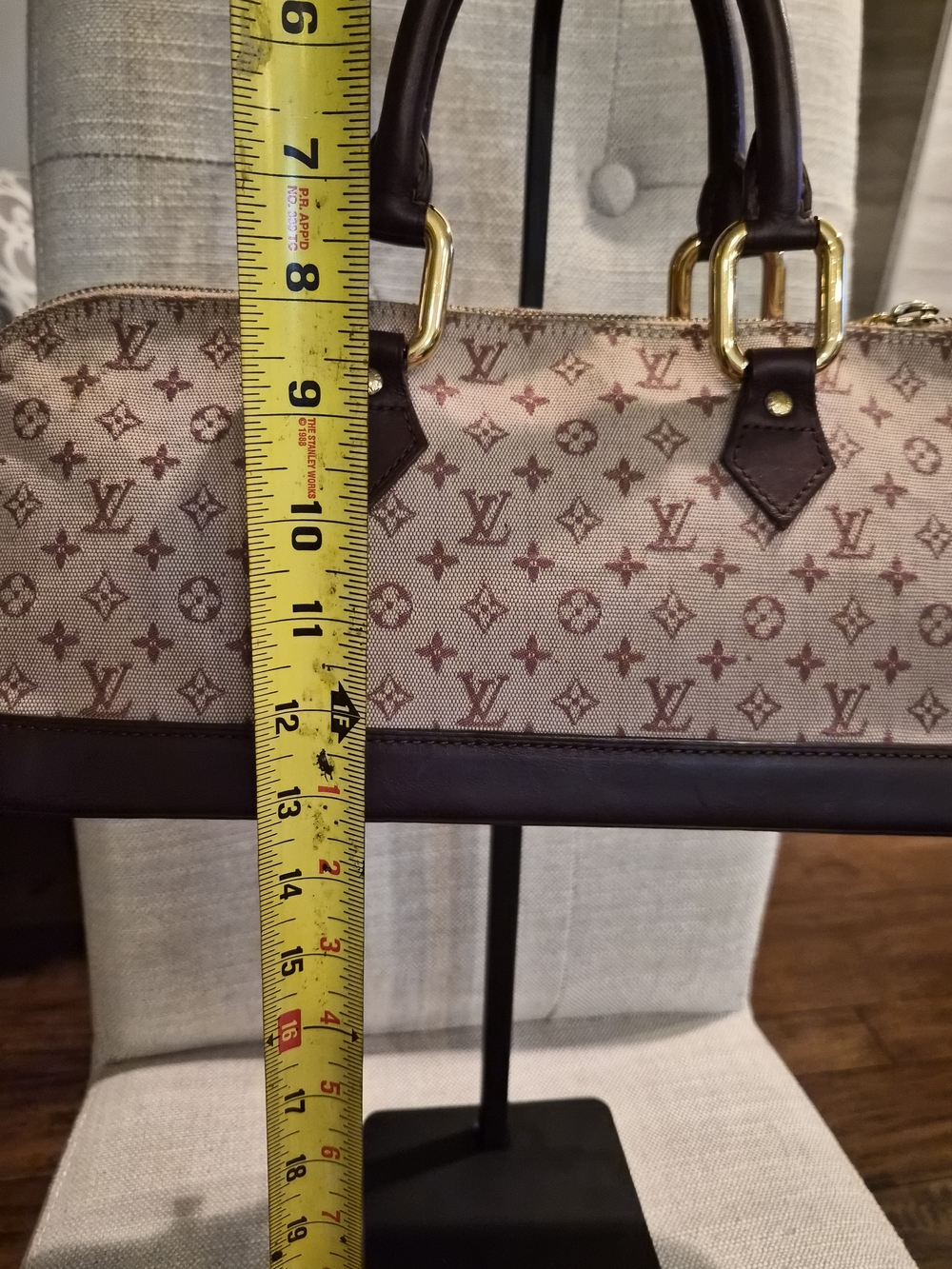 Louis Vuitton Monogram Mini Lin Alma Long Handbag East West Satchel Brown - Picture 16 of 16